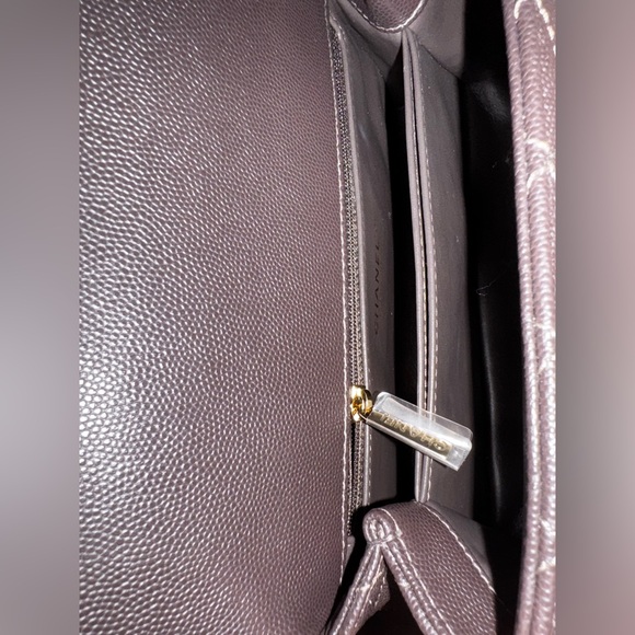 Chanel quilted caviar small coco handle dark brown with alligator handle - Picture 15 of 15